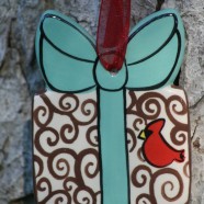 Cardinal in Winter Flat Ornament