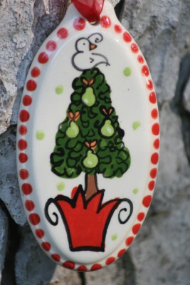 Partridge in a Pear Tree Flat Ornament